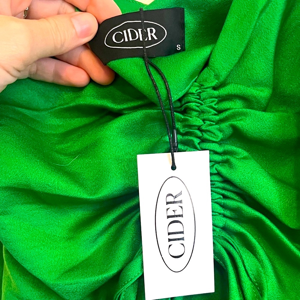 Cider Vibrant Green Mini Dress - Picture 3 of 6